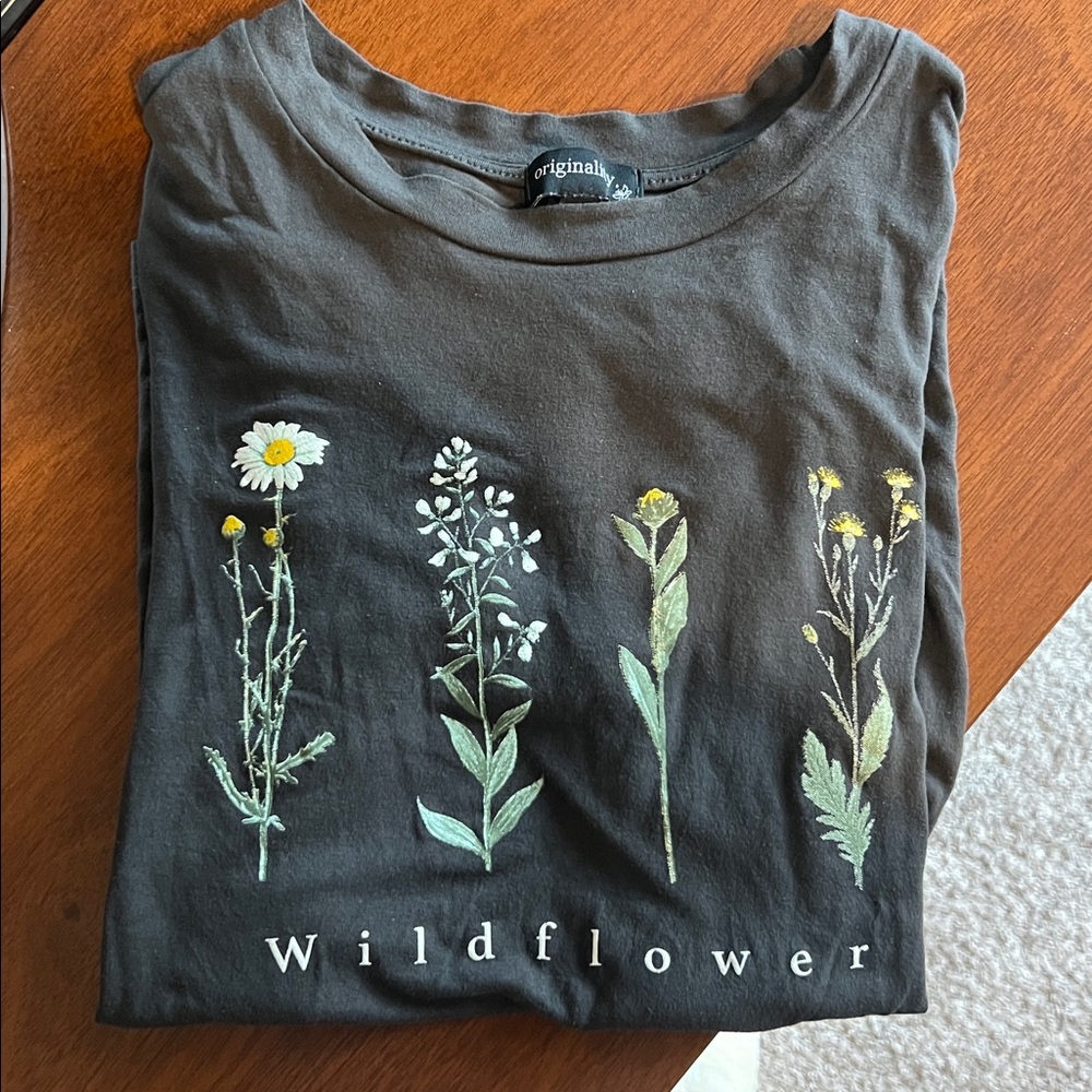 Wildflower Dark Grey Graphic Tee